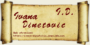 Ivana Dinetović vizit kartica